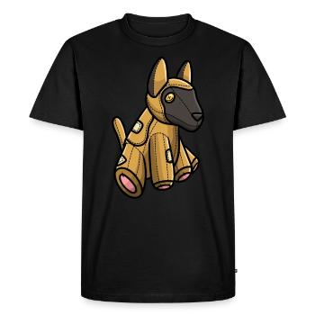 Malinois Dog Cuddly Toy Motif - T-shirt Premium bio Homme - noir - Devant - Nico (187cm)