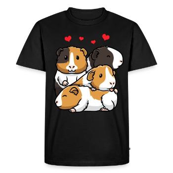 Guinea pigs Domestic guinea pigs - Men's Premium Organic T-Shirt - black - Front - Nico (187cm)