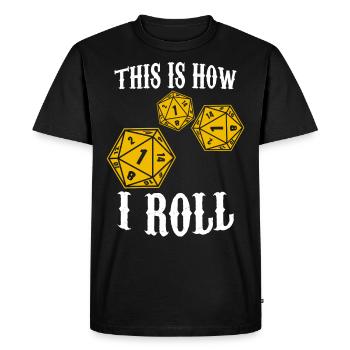 Jeu de table Master D20 Jeu de rôle - T-shirt Premium bio Homme - noir - Devant - Nico (187cm)