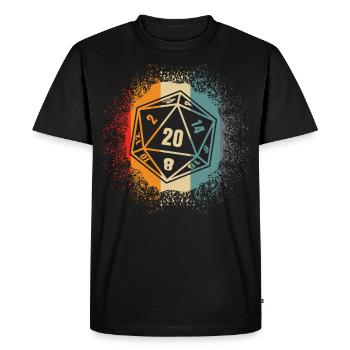 Tabletop D20 Dice Boardgame Game Master - Men's Premium Organic T-Shirt - black - Front - Nico (187cm)