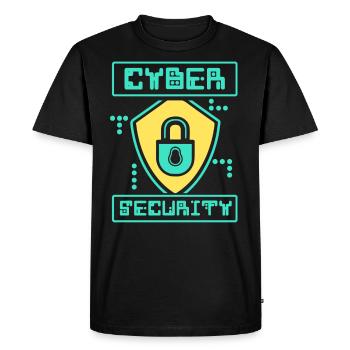Cybersecurity Hack Hacker IT Security Hacking - Men's Premium Organic T-Shirt - black - Front - Nico (187cm)