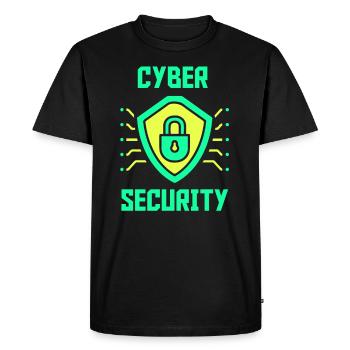 Cybersecurity IT Security Hacker Hack Hacking - Men's Premium Organic T-Shirt - black - Front - Nico (187cm)