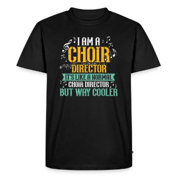 Je suis chef de chœur - chœur de musique de théâtre - T-shirt Premium bio Homme - noir - Devant - Nico (187cm)