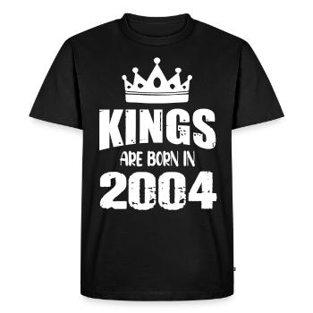 Kings are born in 2004 - Men's Premium Organic T-Shirt - black - Front - Nico (187cm)