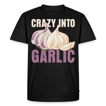 Garlic Garlic Crazy Garlic Cloves - Men's Premium Organic T-Shirt - black - Front - Nico (187cm)