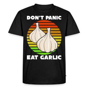 Garlic Garilc Joke Garlic Cloves - Men's Premium Organic T-Shirt - black - Front - Nico (187cm)
