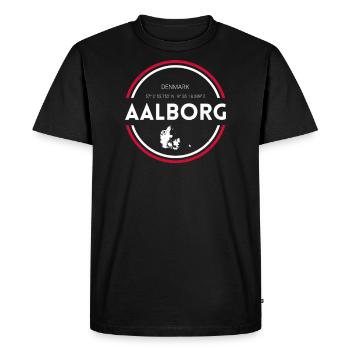 Aalborg I Denmark Holiday Motif for Danes - Men's Premium Organic T-Shirt - black - Front - Nico (187cm)