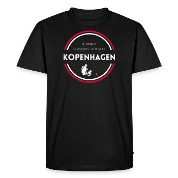 Copenhagen I Denmark Holiday Motif for Danes - Men's Premium Organic T-Shirt - black - Front - Nico (187cm)