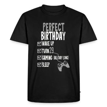 Gamer Gambler Gaming 29e anniversaire - T-shirt Premium bio Homme - noir - Devant - Nico (187cm)