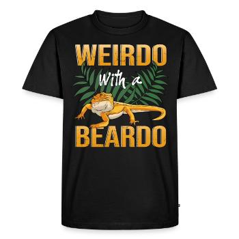 Bearded Dragon Pet Lizard Terrarium Lizard Owner - Men's Premium Organic T-Shirt - black - Front - Nico (187cm)