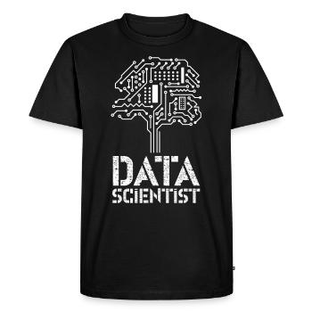 Data Scientist Data Science Data - Men's Premium Organic T-Shirt - black - Front - Nico (187cm)