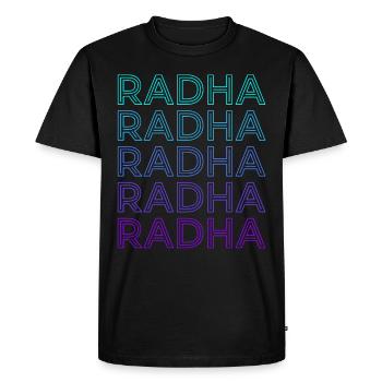 Radha Déesse hindoue Mythologie Hindouisme Rétro - T-shirt Premium bio Homme - noir - Devant - Nico (187cm)