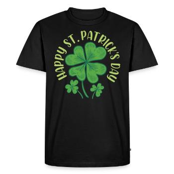 Bonne Saint-Patrick Saint-Patrick - T-shirt Premium bio Homme - noir - Devant - Nico (187cm)