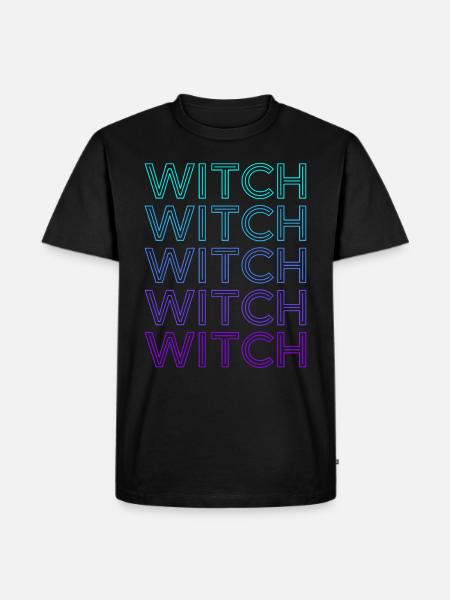 Witch Retro - Men's Premium Organic T-Shirt - black
