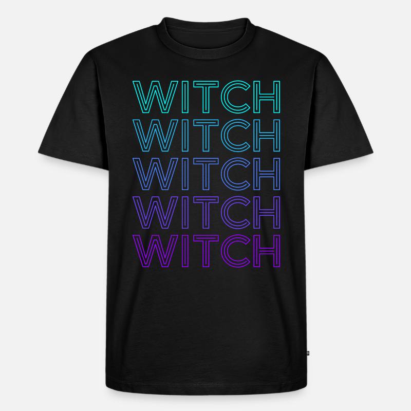 Witch Retro - Men's Premium Organic T-Shirt - black