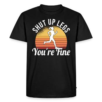 Marathon Runners Running Half Marathon Saying - Men's Premium Organic T-Shirt - black - Front - Nico (187cm)