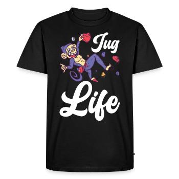Grimpeurs Grimpeurs - T-shirt Premium bio Homme - noir - Devant - Nico (187cm)