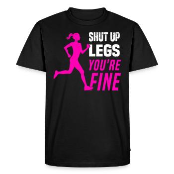 Marathon Runners Running Half Marathon Saying - Men's Premium Organic T-Shirt - black - Front - Nico (187cm)