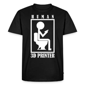 3D Printer 3D Printer Toilet 3D Printer - Men's Premium Organic T-Shirt - black - Front - Nico (187cm)