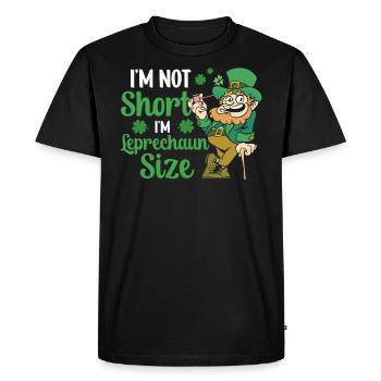 I'm not small I have leprechaun size Irish - Men's Premium Organic T-Shirt - black - Front - Nico (187cm)