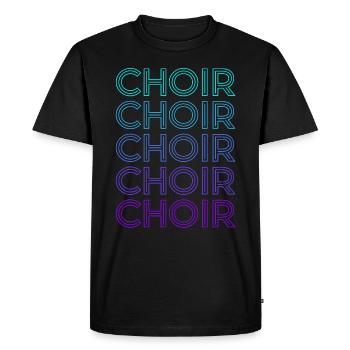 Choir Retro - Men's Premium Organic T-Shirt - black - Front - Nico (187cm)
