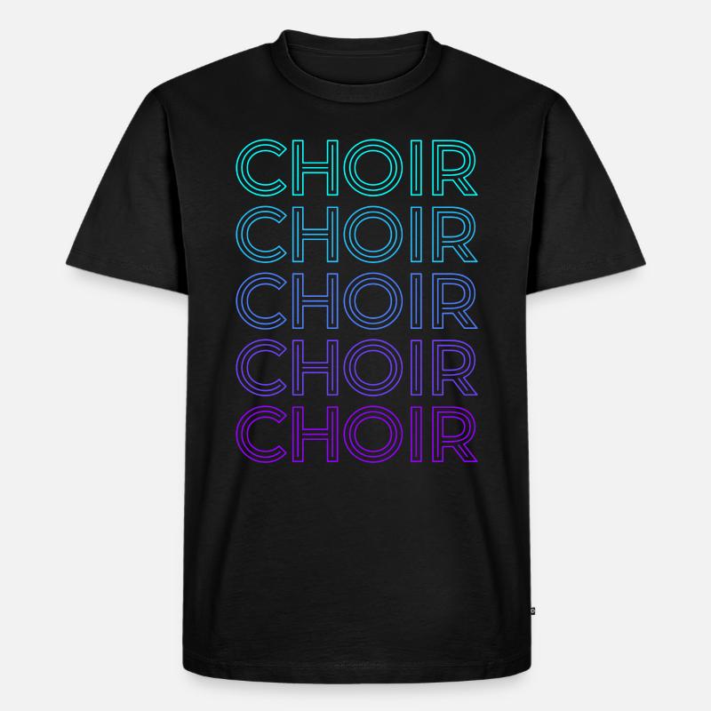 Chor Retro - Männer Premium Bio T-Shirt - Schwarz