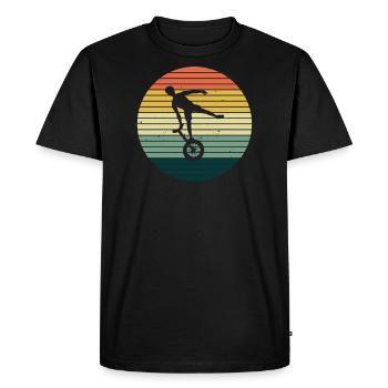 Vintage Unicycle I Unicycle Circus Motif pour - T-shirt Premium bio Homme - noir - Devant - Nico (187cm)