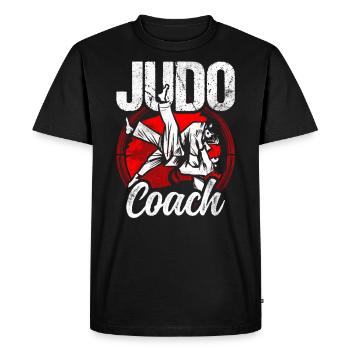 Entraîneur de judo Hobby Judoka Arts martiaux Arts martiaux Arts martiaux - T-shirt Premium bio Homme - noir - Devant - Nico (187cm)
