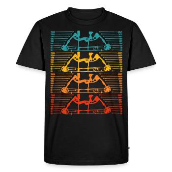 Arc de cible de tir à l’arc et flèche - T-shirt Premium bio Homme - noir - Devant - Nico (187cm)