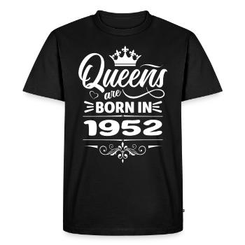Queens are Born 1952 - Men's Premium Organic T-Shirt - black - Front - Nico (187cm)