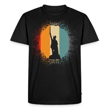 Hermann Monument Detmold Retro Lippe - Men's Premium Organic T-Shirt - black - Front - Nico (187cm)
