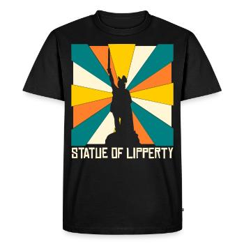Hermann Monument Retro Detmold Lippe - Men's Premium Organic T-Shirt - black - Front - Nico (187cm)