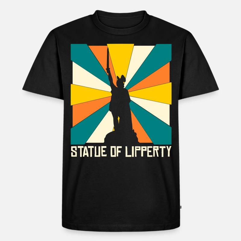Hermann Monument Retro Detmold Lippe - Men's Premium Organic T-Shirt - black