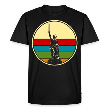 Hermann Monument Retro Lippe Detmold - Men's Premium Organic T-Shirt - black - Front - Nico (187cm)