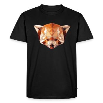 Polygon Red Panda Geometric Polygon Animal - Men's Premium Organic T-Shirt - black - Front - Nico (187cm)