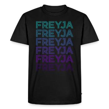 Freyja Goddess Wicca Pagan Retro - Men's Premium Organic T-Shirt - black - Front - Nico (187cm)