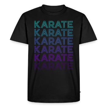Karaté Rétro - T-shirt Premium bio Homme - noir - Devant - Nico (187cm)