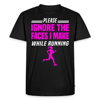 Marathon Runners Running Half Marathon - Men's Premium Organic T-Shirt - black - Front - Nico (187cm)