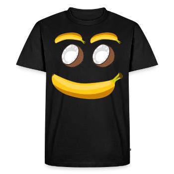 Bananes et noix de à la banane - T-shirt Premium bio Homme - noir - Devant - Nico (187cm)