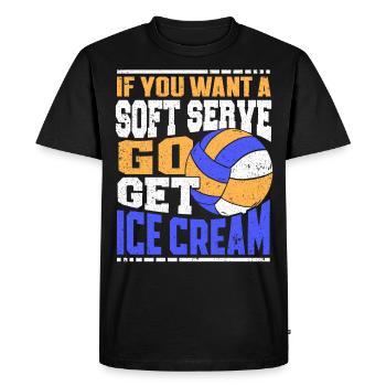 Volleyeur Volley-ball Volley-ball - T-shirt Premium bio Homme - noir - Devant - Nico (187cm)
