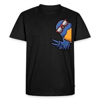 Hut Singer Bird avec lunettes de soleil - T-shirt Premium bio Homme - noir - Devant - Nico (187cm)