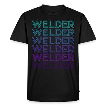 Welder Welding Welding Retro - Men's Premium Organic T-Shirt - black - Front - Nico (187cm)