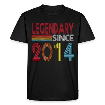 Légendaire depuis 2014 - T-shirt Premium bio Homme - noir - Devant - Nico (187cm)