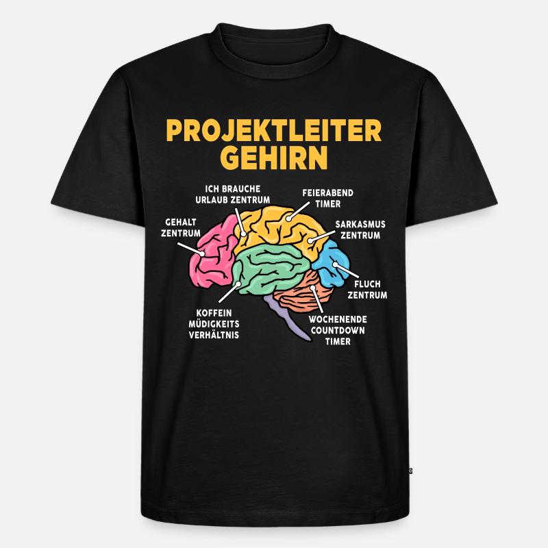 Projektleiter - Männer Premium Bio T-Shirt - Schwarz