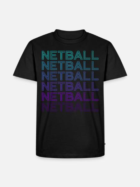 Netball Retro - Men's Premium Organic T-Shirt - black