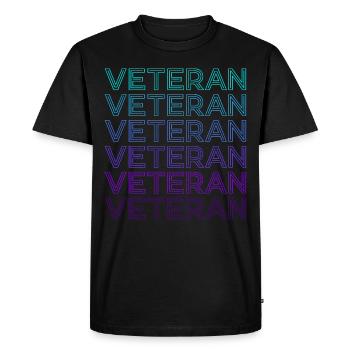 Vétéran Rétro - T-shirt Premium bio Homme - noir - Devant - Nico (187cm)