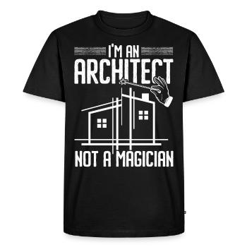 I am an architect, not a magician of architecture - Men's Premium Organic T-Shirt - black - Front - Nico (187cm)