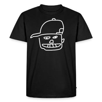 Funny Head | Art, Drawing, Funny Pictures - Men's Premium Organic T-Shirt - black - Front - Nico (187cm)