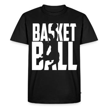 basket-ball - T-shirt Premium bio Homme - noir - Devant - Nico (187cm)