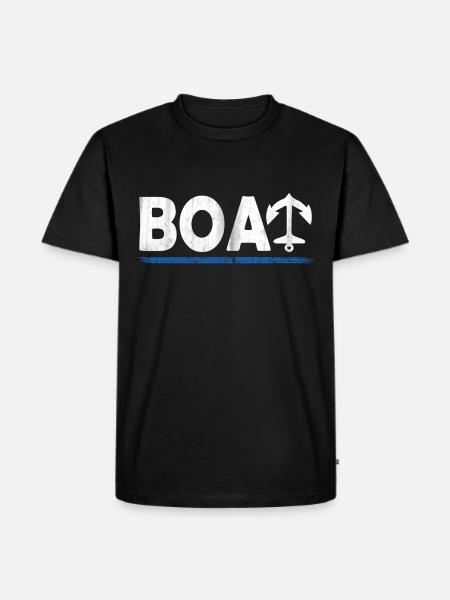 BOOT BOAT - Männer Premium Bio T-Shirt - Schwarz